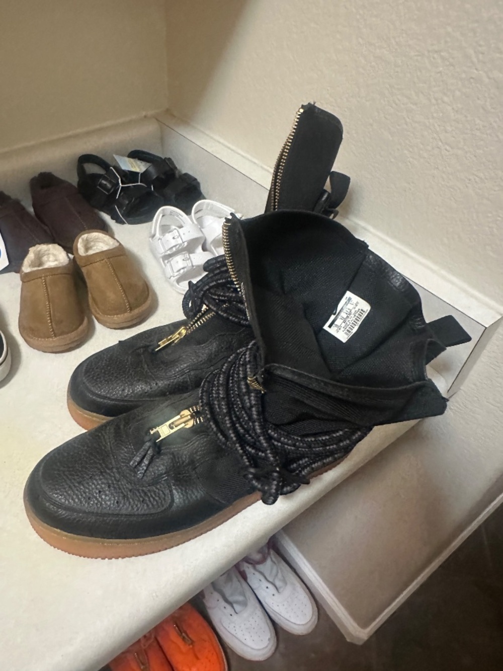 Nike SF Air Force 1 High Black Gum Size 13 SF AF1 HI New Without Box - Picture 5 of 6